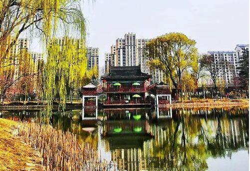 天水馬跑泉公園，這滿園春色似美人的嫣然一笑般撩人