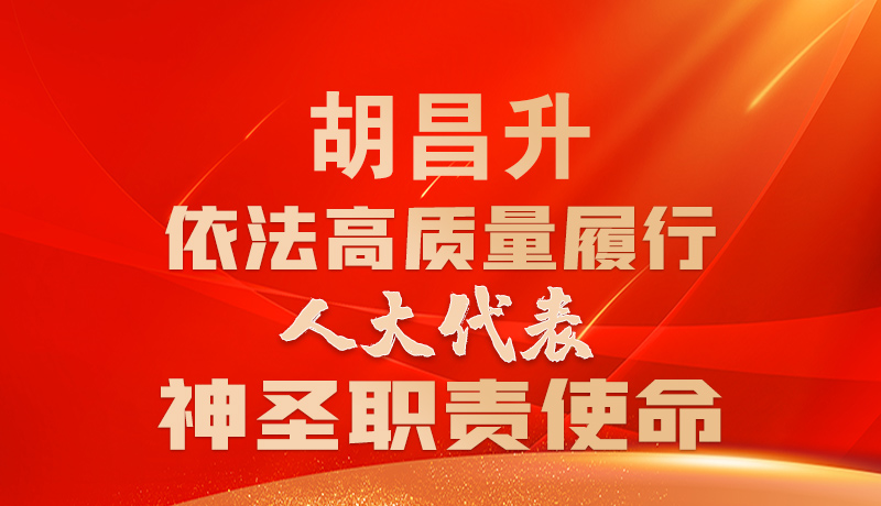 圖解|胡昌升：依法高質(zhì)量履行人大代表神圣職責(zé)使命