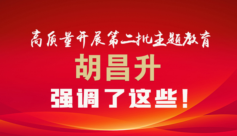 圖解|高質(zhì)量開(kāi)展第二批主題教育 胡昌升強(qiáng)調(diào)了這些！