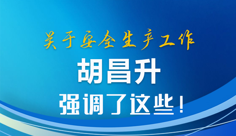 圖解|關(guān)于安全生產(chǎn)工作 胡昌升強(qiáng)調(diào)了這些！